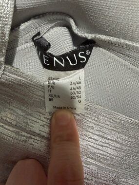 Venus Large Silver Bandage Dress